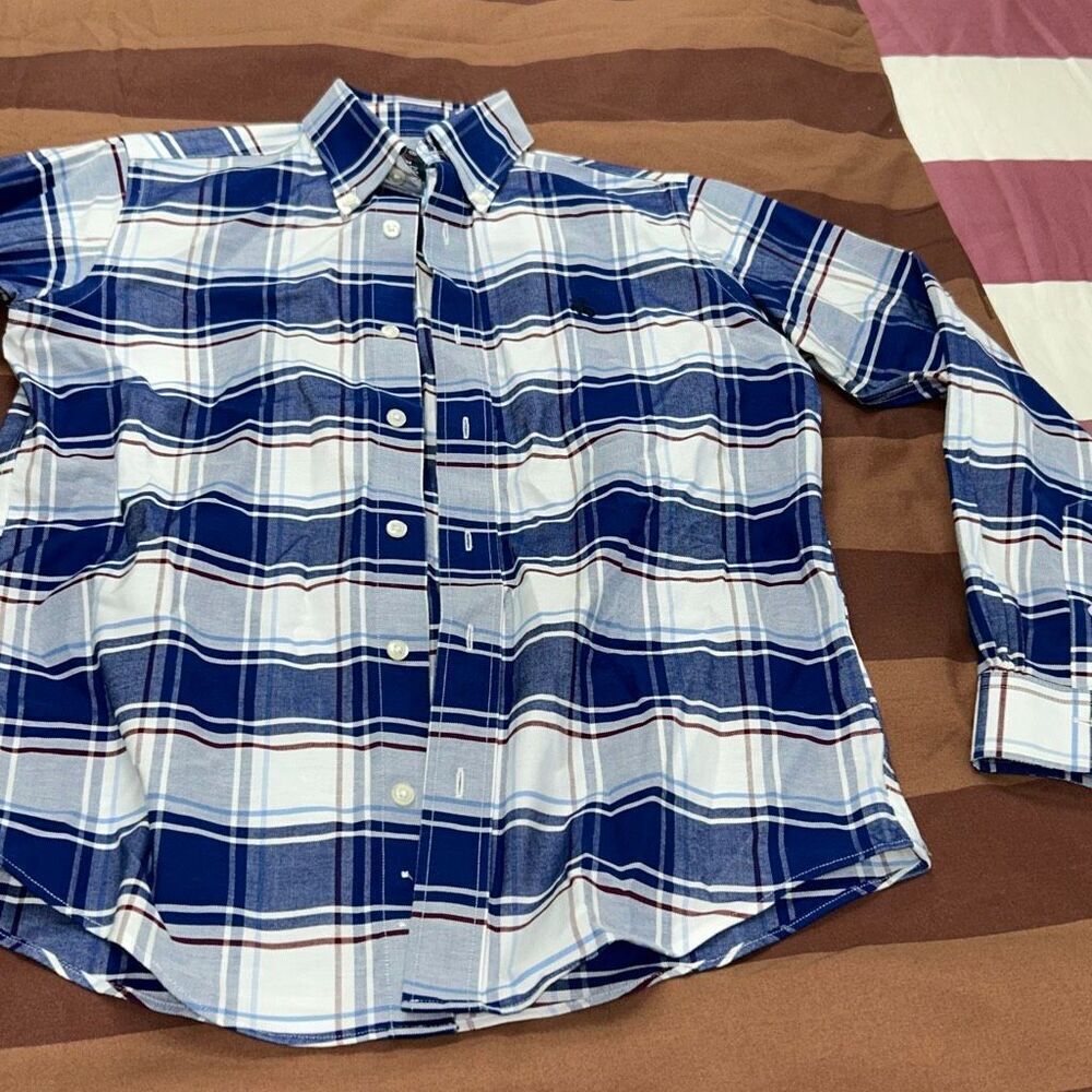 Brooks brothers boys button down dress shirt sz M 10/12